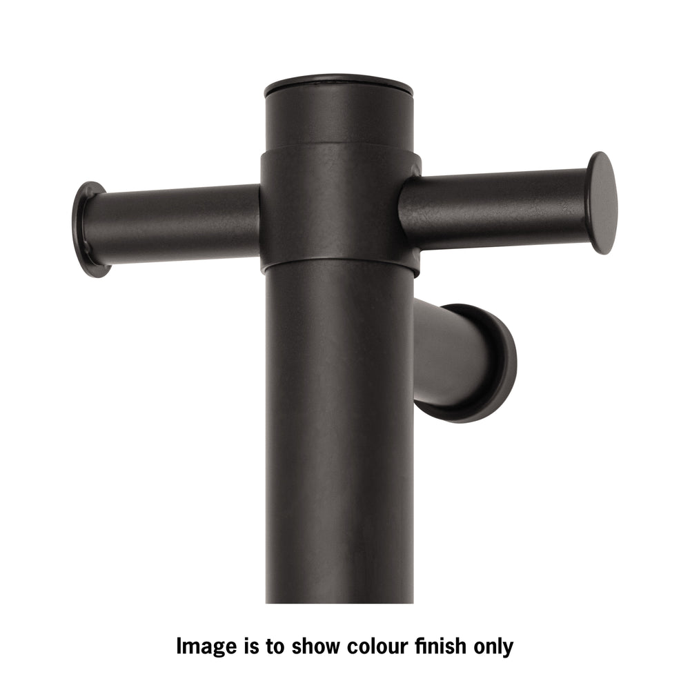 VTH900B Matt Black Vertical Heated Towel Rail