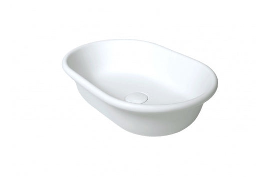 Blanche 53 x 36 TitanCast Solid Surface Above Counter Basin - Gloss White