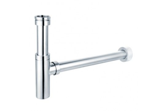 Aurora Adjustable Bottle P Trap - Chrome on Brass