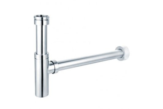 Aurora Adjustable Bottle P Trap - Chrome on Brass