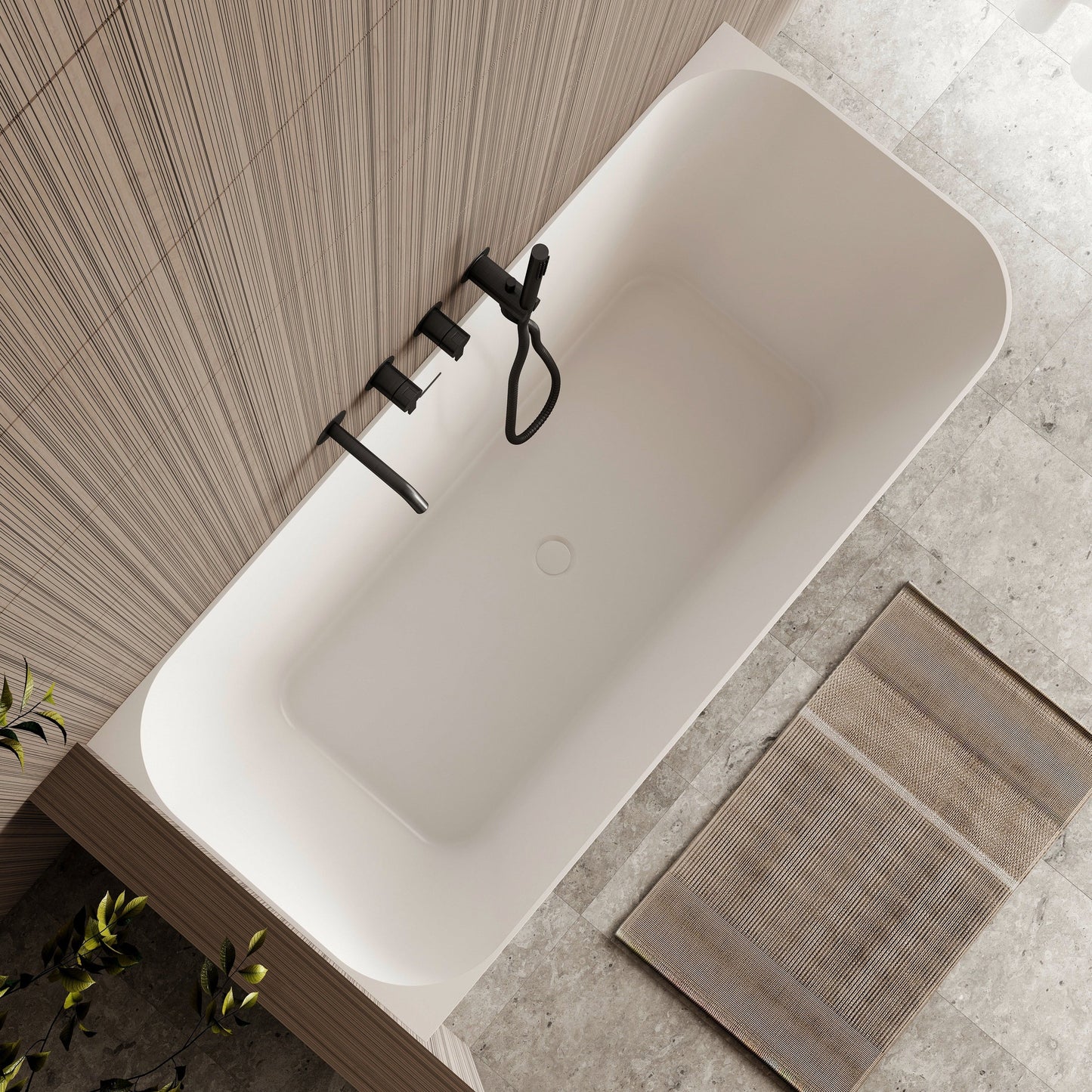Ashton Corner Back To Wall Bath - Gloss White