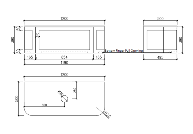 Westminster 1200mm Wall Hung Vanity