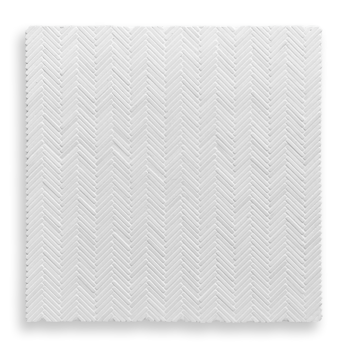 Clovelly Thassos Marble Herringbone Mini Mosaic Tile — White, Marble, Stone