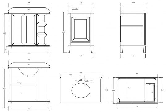 Coventry 90 x 55 Satin White Vanity with Real Marble Top & Ceramic Undercounter Basin