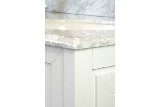 Coventry 150 x 56 Double Bowl Satin White Vanity with Real Marble Top & Ceramic Undercounter Basins