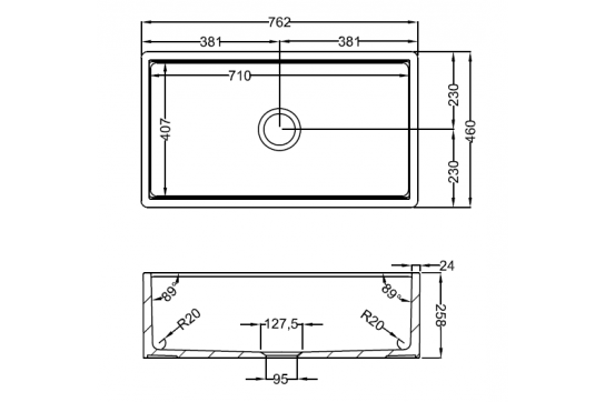Cove 75 Fireclay Butler Sink