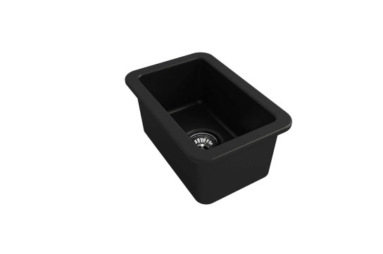 Cuisine 30 x 46 Inset / Undermount Fine Fireclay Matte Black Sink — Fireclay & Ceramic, Kitchen Sinks