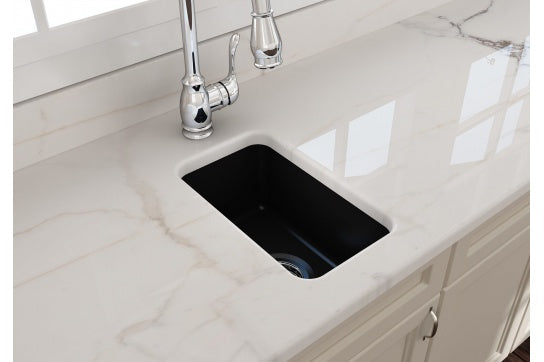 Cuisine 30 x 46 Inset / Undermount Fine Fireclay Matte Black Sink