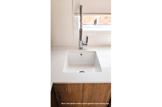 Cuisine 46 x 46 Inset / Undermount Fine Fireclay Matte White Sink