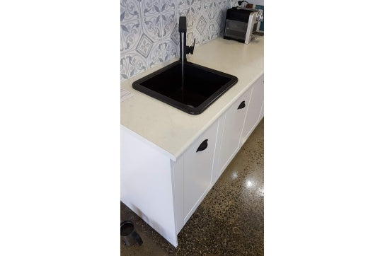 Cuisine 46 x 46 Inset / Undermount Fine Fireclay Matte Black Sink