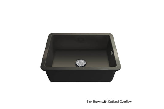 Cuisine 68 x 48 Inset / Undermount Fine Fireclay Matte Black Sink