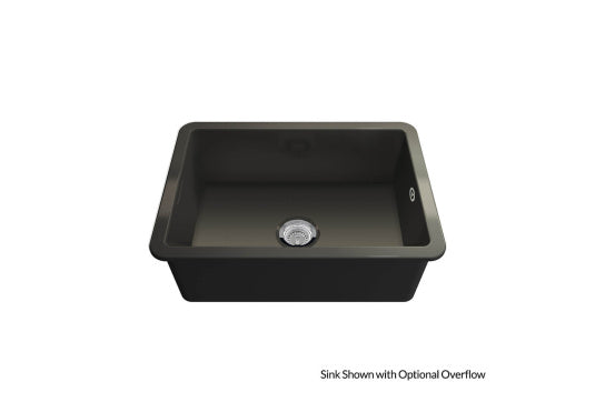 Cuisine 68 x 48 Inset / Undermount Fine Fireclay Matte Black Sink