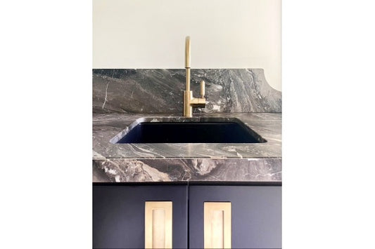 Cuisine 46 x 46 Inset / Undermount Fine Fireclay Matte Black Sink