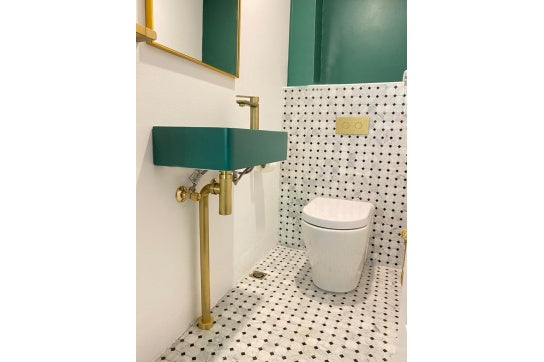 Deluxe Adjustable Bottle S Trap - Brushed Brass