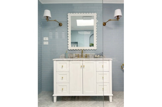 Coventry 120 x 55 Single Bowl Satin White Vanity with Real Marble Top & Ceramic Undercounter Basin