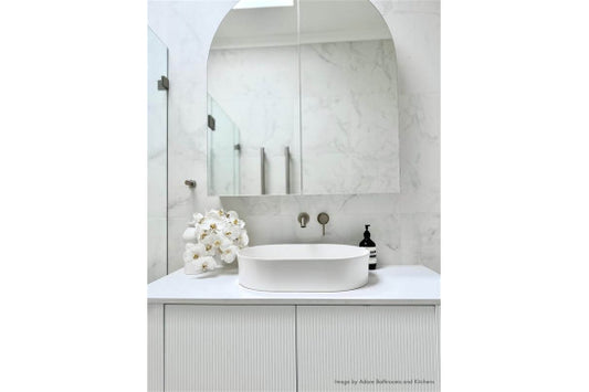 Fino 55 x 38 Matte White Above Counter Fireclay Basin