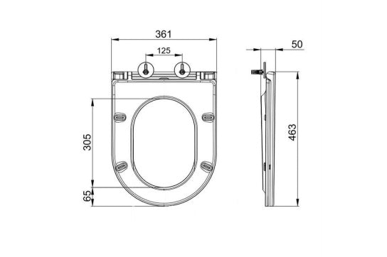 Fino Matte White Thin Soft Closing Seat