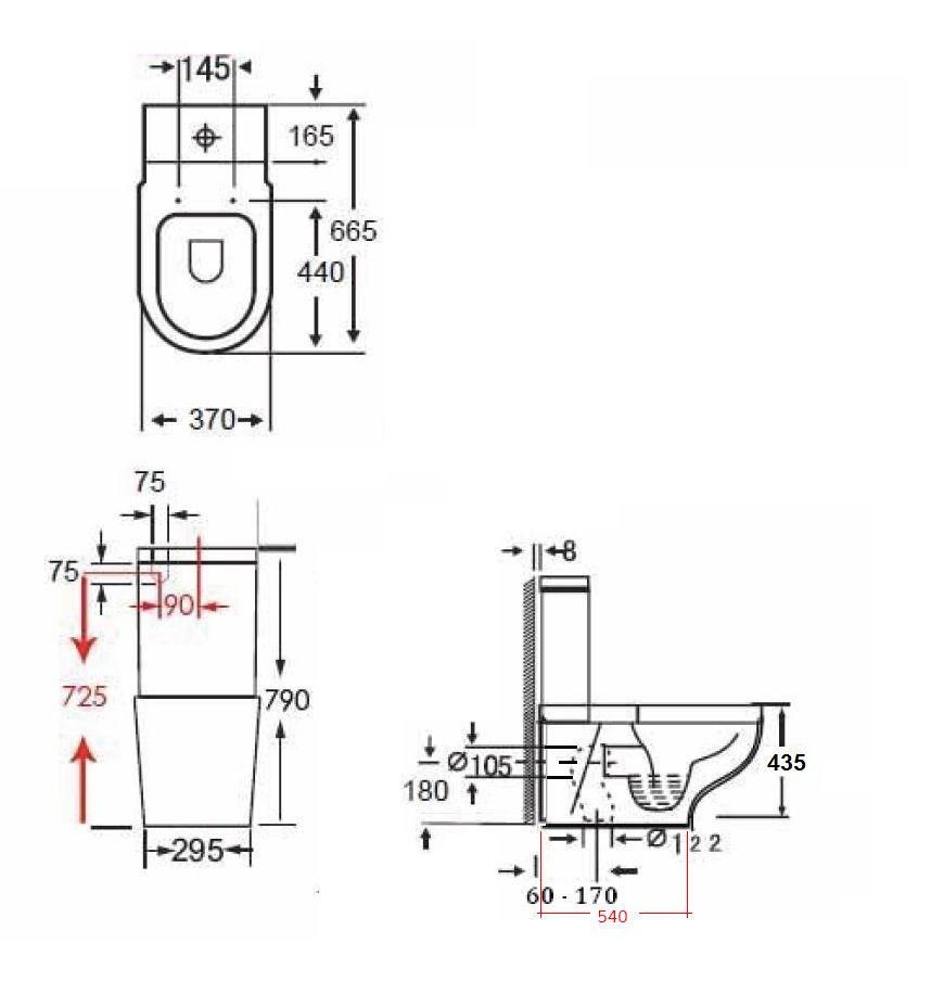 Hartley Close Coupled Back to Wall Toilet Suite with Soft Close Quick Release Seat