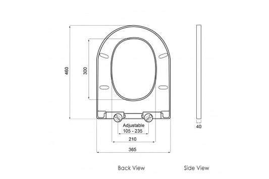 028 Quick Release Soft Close Thick Seat