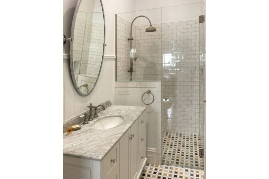 Coventry 120 x 55 Single Bowl Satin White Vanity with Real Marble Top & Ceramic Undercounter Basin