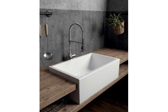 Patri 75 x 46 Fine Fireclay Single Bowl Farmhouse Butler Sink