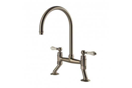 Ludlow Bridge Mixer Tap - Brushed Nickel