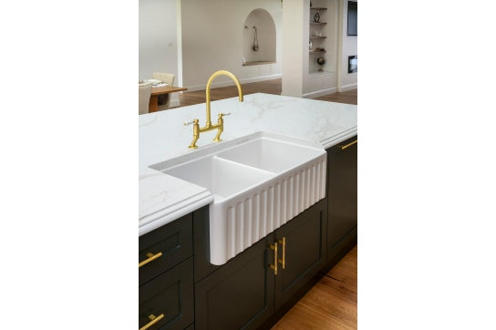 Ludlow Bridge Mixer Tap - Brushed Brass
