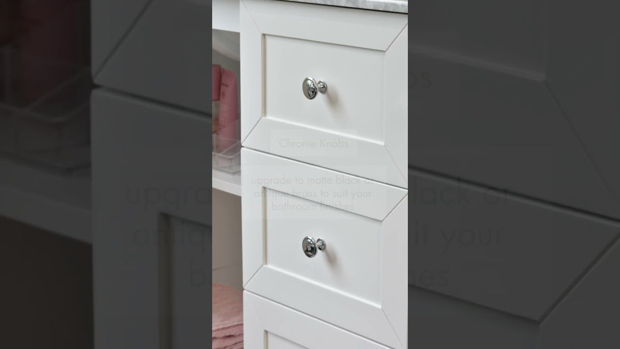 Coventry 150 x 56 Double Bowl Satin White Vanity with Real Marble Top & Ceramic Undercounter Basins