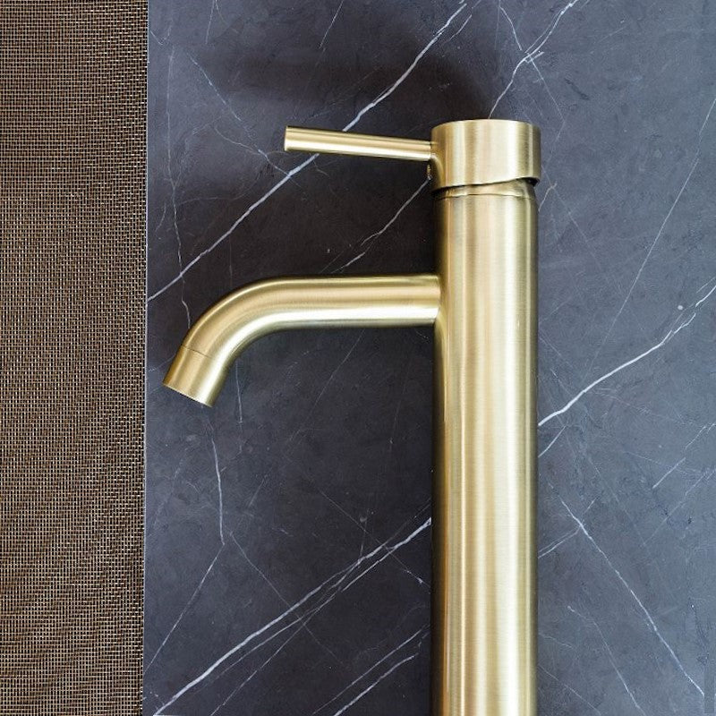 ROUND TALL CURVED BASIN MIXER