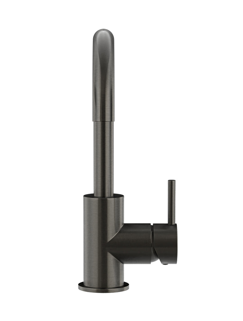ROUND GOOSENECK BASIN MIXER WITH COLD START