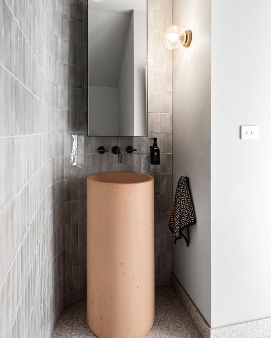Luna Freestanding Basin (Pastel Peach)