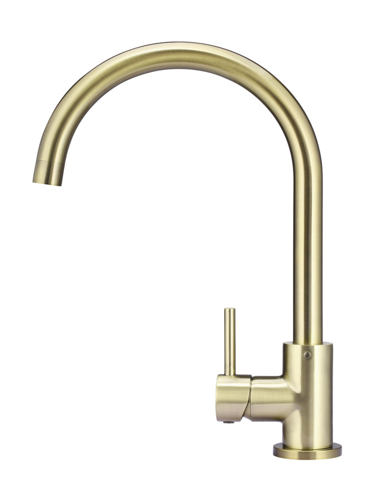 Round Gooseneck Kitchen Mixer Tap — Tiger Bronze