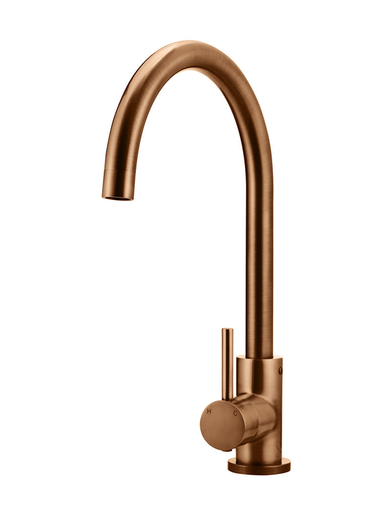 ROUND GOOSENECK KITCHEN MIXER TAP
