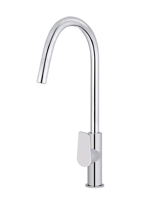 ROUND PADDLE PICCOLA PULL OUT KITCHEN MIXER TAP