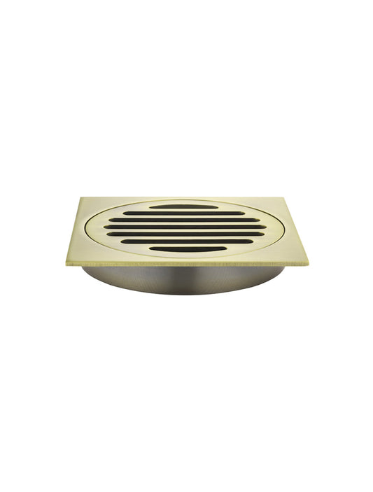SQUARE FLOOR GRATE SHOWER DRAIN 100MM OUTLET