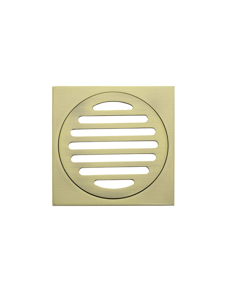 SQUARE FLOOR GRATE SHOWER DRAIN 100MM OUTLET