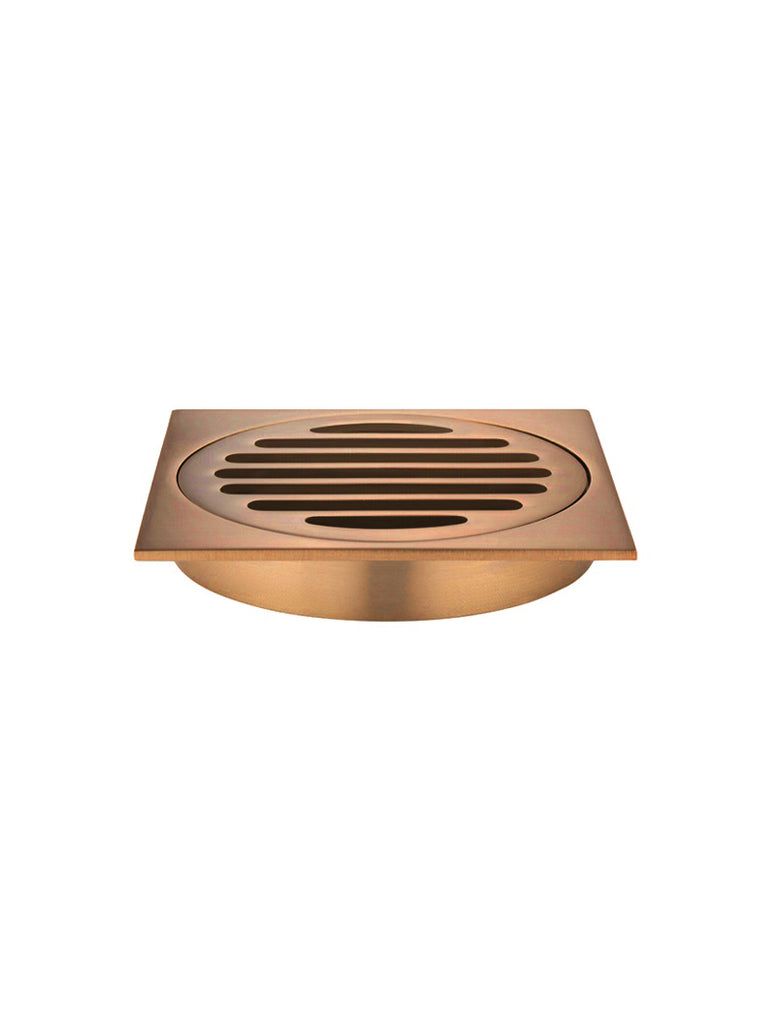 SQUARE FLOOR GRATE SHOWER DRAIN 100MM OUTLET