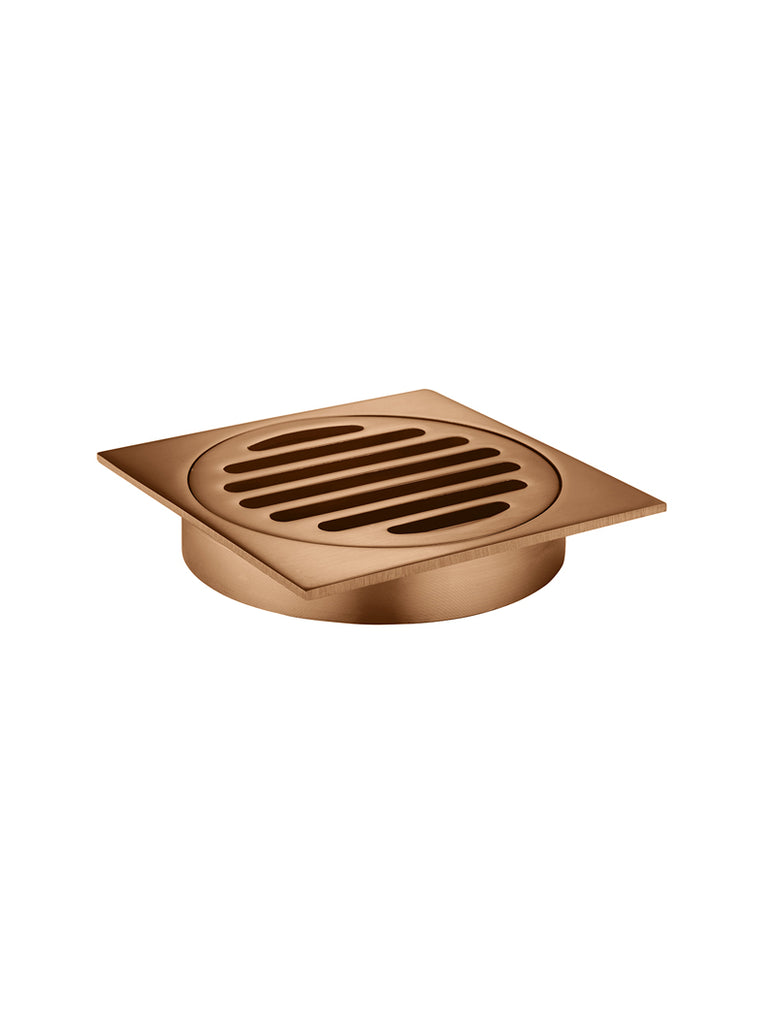 SQUARE FLOOR GRATE SHOWER DRAIN 100MM OUTLET