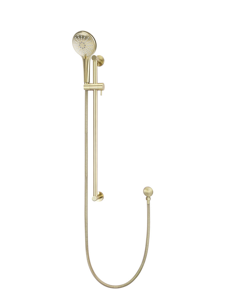 ROUND THREE FUNCTION HAND SHOWER ON RAIL COLUMN