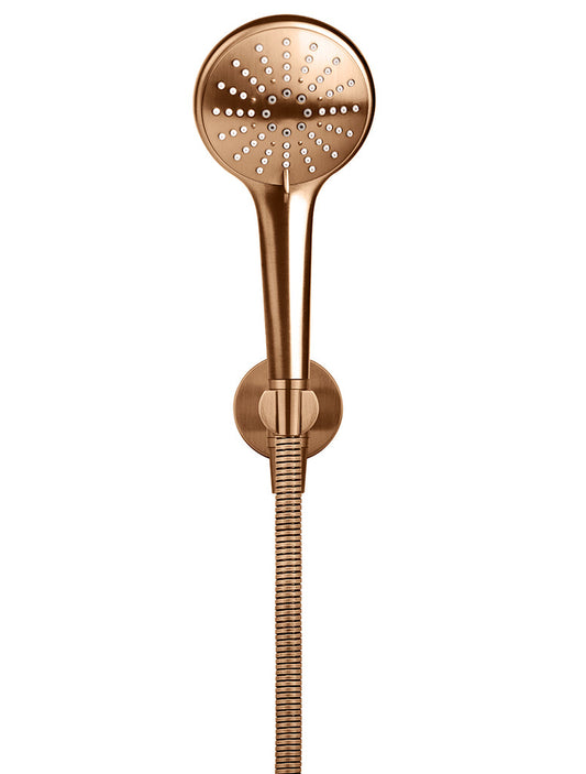 ROUND THREE FUNCTION HAND SHOWER ON FIXED BRACKET