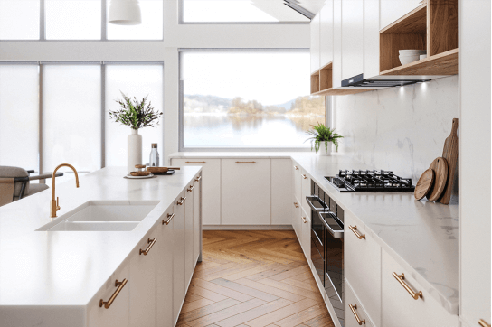 Naples Pull Out Sink Mixer - Brushed Brass