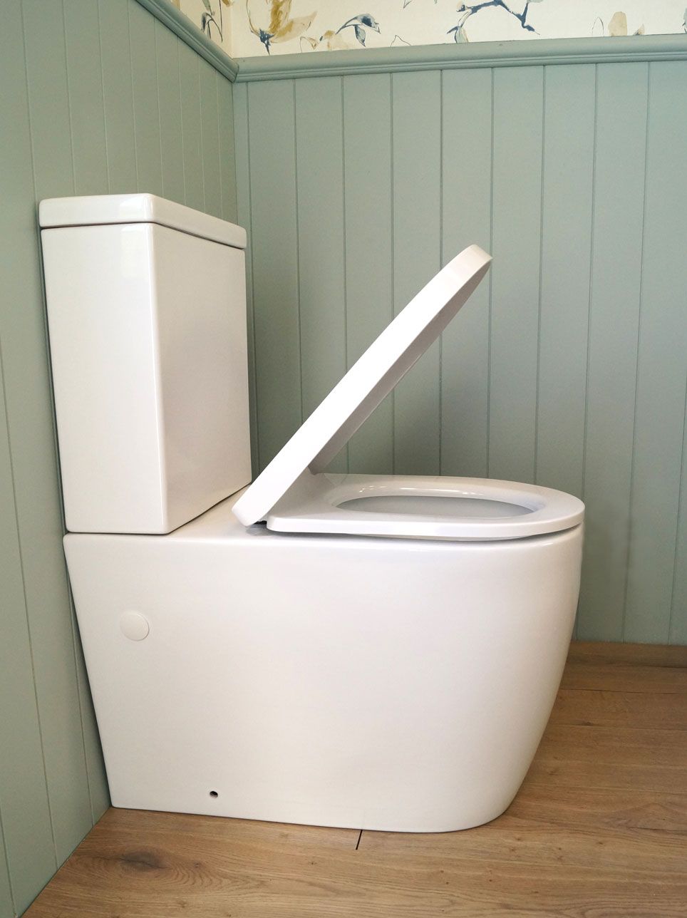 Narva Rimless Close Coupled Back to Wall Toilet Suite with Soft Close Quick Release Seat