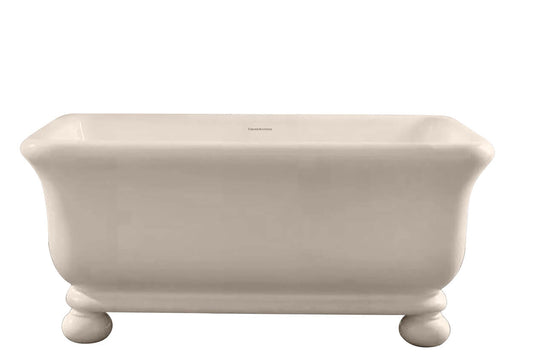 Kirkham 160 x 85 TitanCast Solid Surface Freestanding Bath with Ball Feet - Special Finish