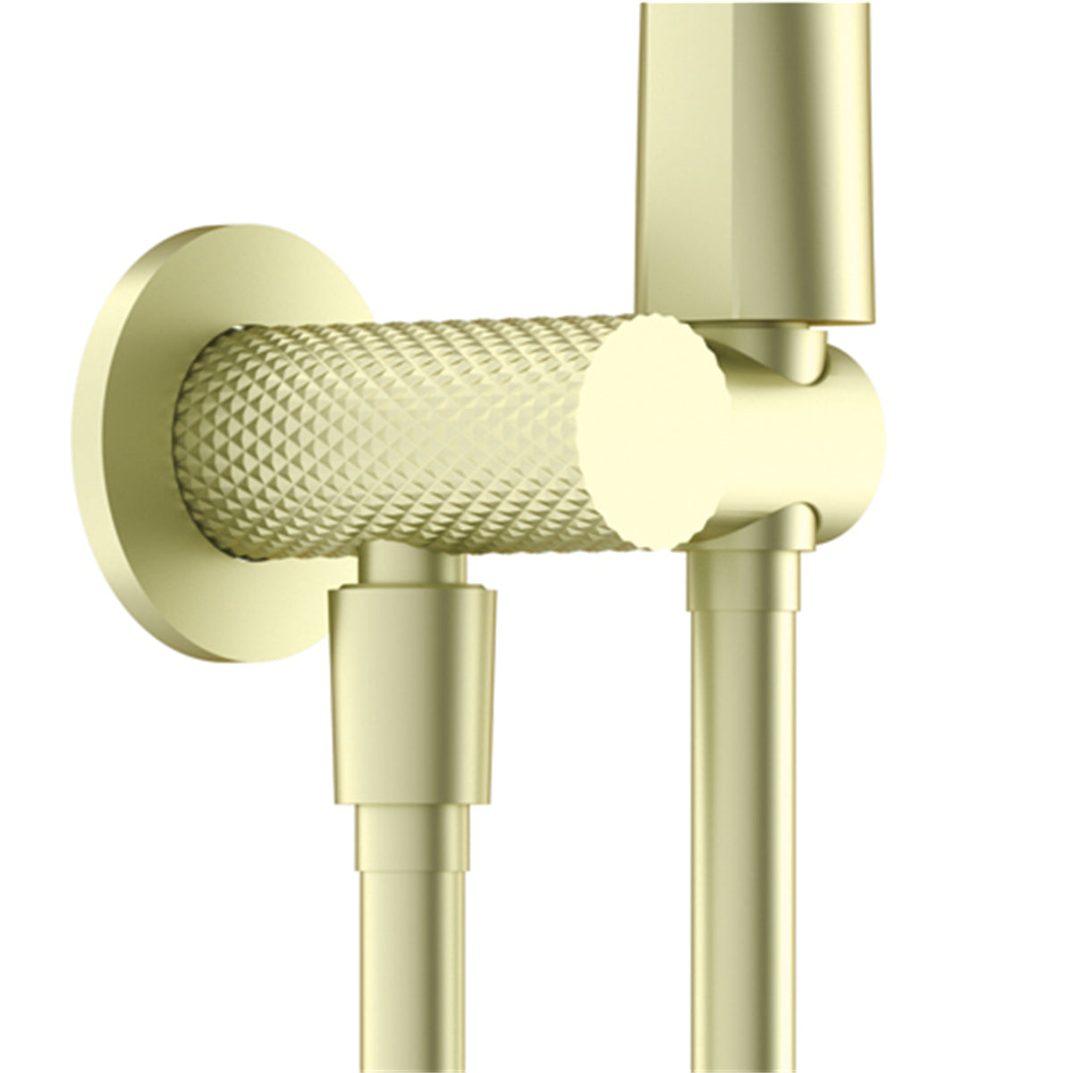Opal Shower On Bracket With Air Shower Brushed Gold — Gold & Brass, Hand Held Showers