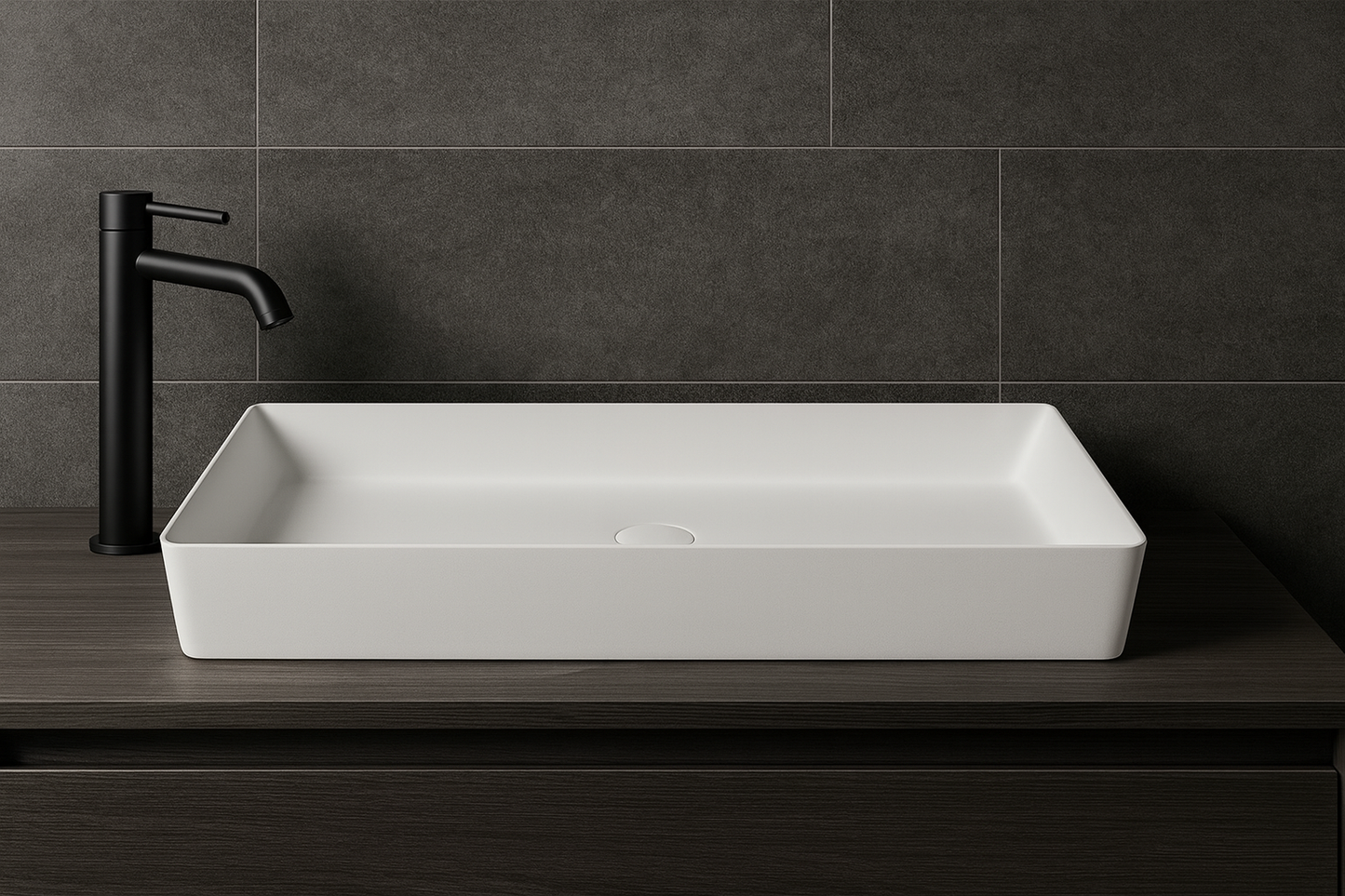 Oslo VXA78 Rectangular Benchtop Stone Basin