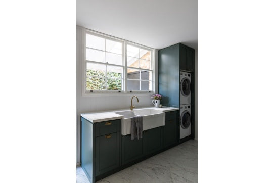 Patri 100 x 47 Fine Fireclay Double Bowl Farmhouse Butler Sink
