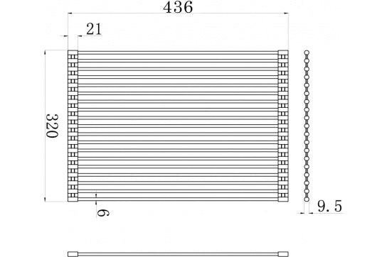 Roll-Up Sink Drainer 43 x 32 - Stainless Steel