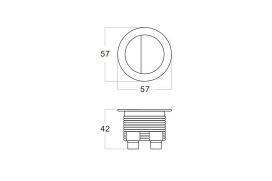 Round Brushed Nickel Flush Button — Flush Plates, Toilet Buttons & Accessories
