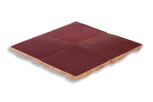 Medina Shiraz Red Moroccan Zellige Square Tile