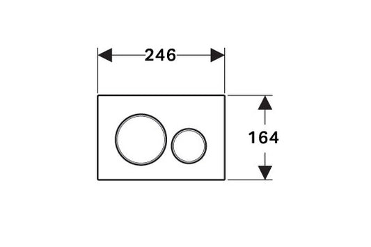 Geberit Matte White Round Sigma 20 Fingerprint Resistant Flush Plate